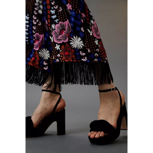 NWT $180 Maeve Floral Printed Wide-Leg Fringe Pants Sz 2 Z183-101 - Picture 4 of 4